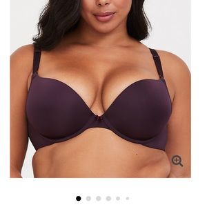 Purple microfiber 360 back smoothing pushup plunge